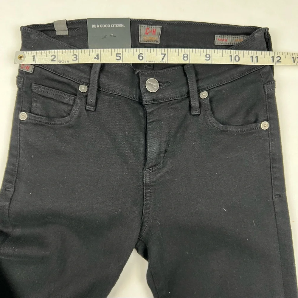 NWT Citizens of Humanity, Avedon Slick, Black Super Stretch Lo-Rise Skinny Sz 25 - Picture 10 of 13